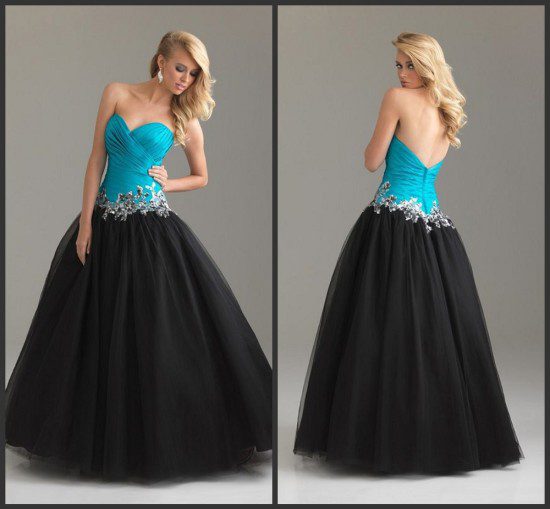 2013-New-Arrival-Sexy-Sweetheart-Ankle-Length-Organza-Black-Grey-Beaded-Tulle-Ball-Gown-Beautiful-Exotic