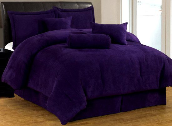 JHe3new-bed-in-a-bag-solid-purple-suede-comforter-set-twin