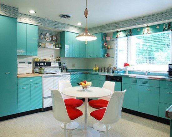 Beautiful-Blue-Kitchen-Interior-Small-Kitchen-Layout-Modern-Dining-Set-936x748