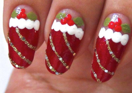 Christmas-Nail-Designs-With-White-Color